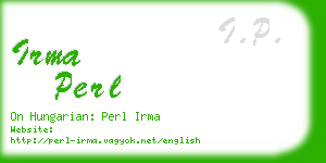 irma perl business card